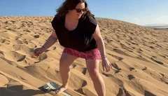 Wydmy Timlaline: quady, wielbłądy, sandboarding i kolacja